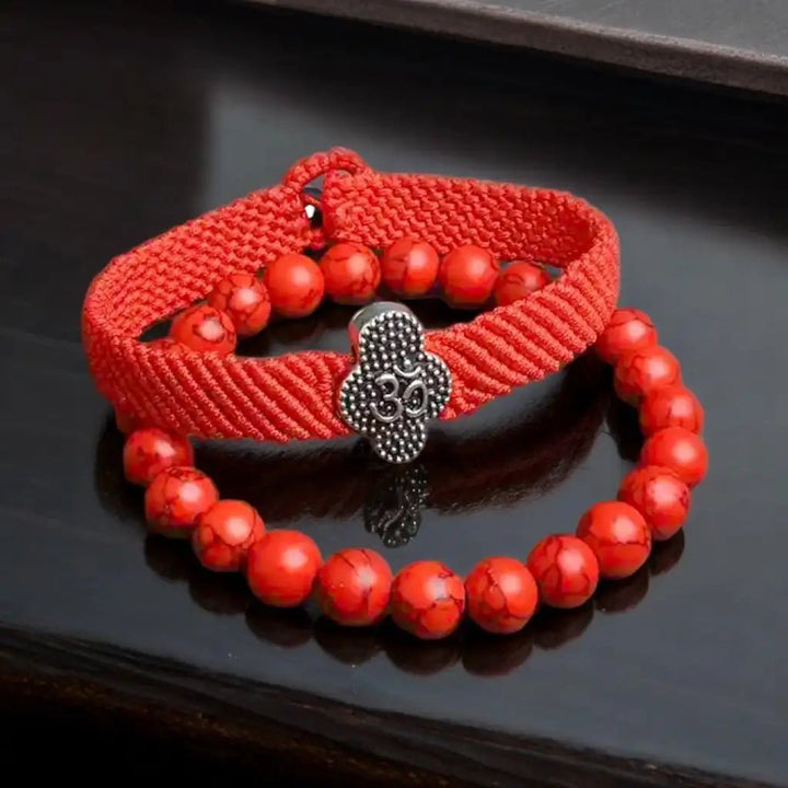 red stone bracelet for men