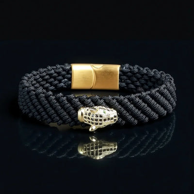 Grace and Poise Jaguar Black Thread Bracelet Of Never Stopping