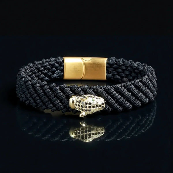 Grace and Poise Jaguar Black Thread Bracelet Of Never Stopping