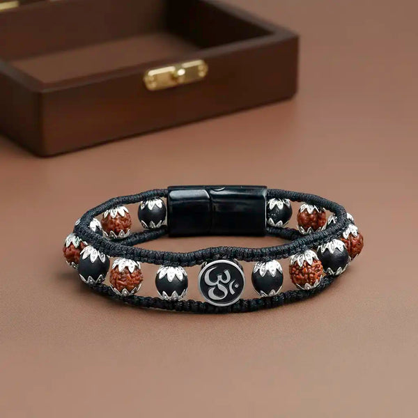 The Calming Power Karungali Rudraksha Wristband
