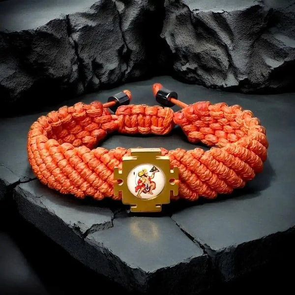 orange thread hanuman bracelet