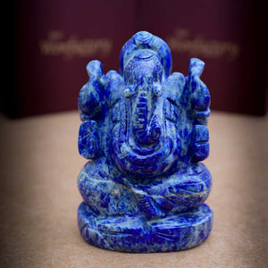 JWF The Bliss & Wisdom Giver Natural Stones Made Ganesha idol