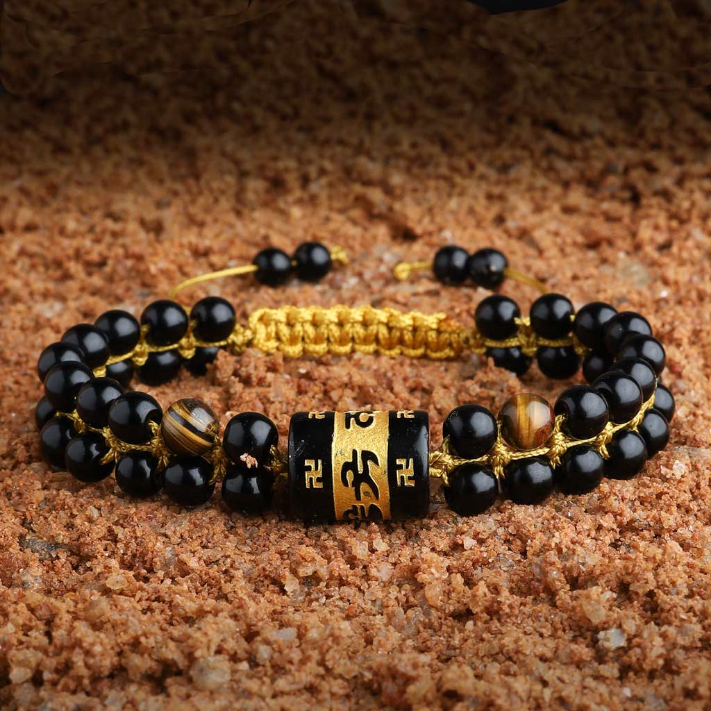 JWF™ Reload Confidence With Peace Mantra Tiger Eye Agate Bracelet