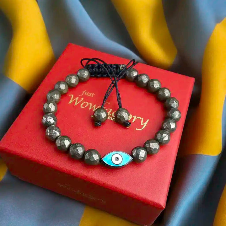 Handcrafted Pyrite Crystal Bracelet – Natural Gemstone Jewelry