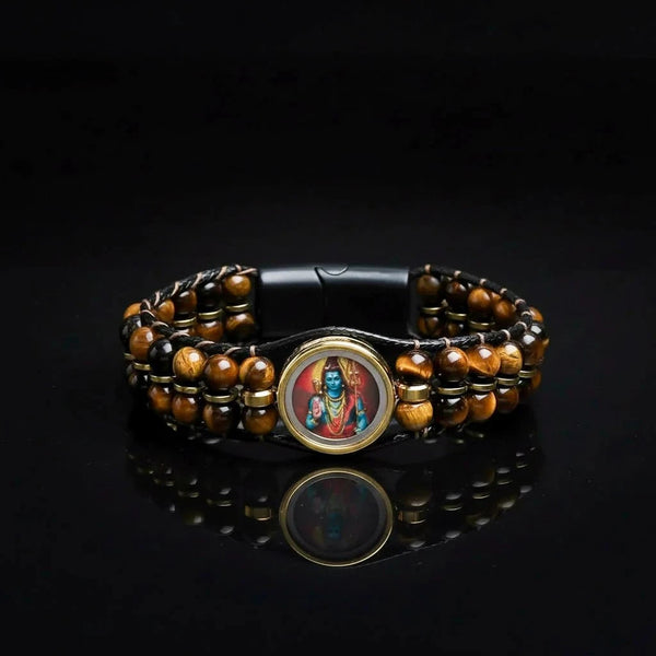 Obstacle Breaker Iconic Tiger Eye Shiva Bracelet