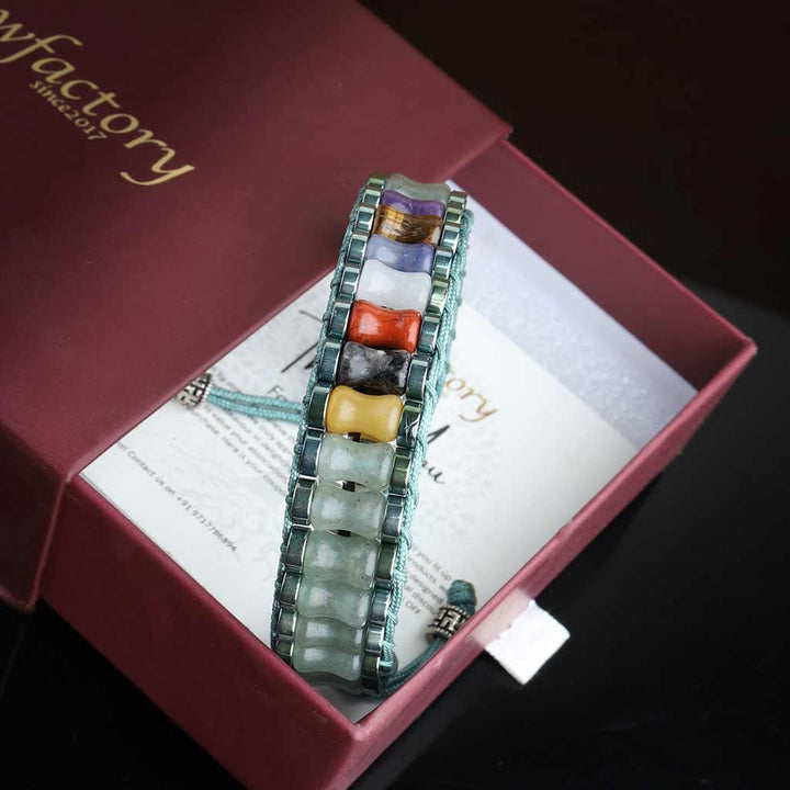 Opportunity Explorer 7 Chakra Aventurine Tibetan Bracelet