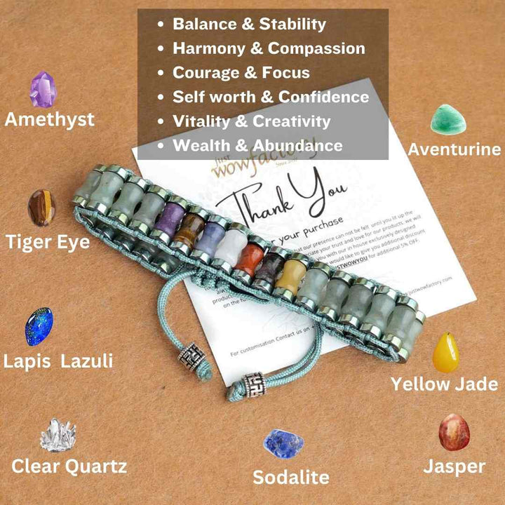 Opportunity Explorer 7 Chakra Aventurine Tibetan Bracelet