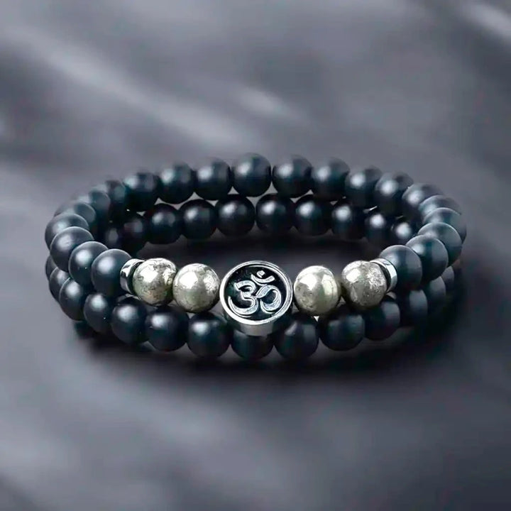 Pyrite agate bracelet