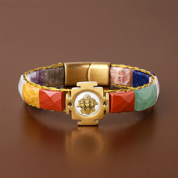 Divine Shield | Strength & Planetary Balance Bracelet (Panchmukhi Hanuman Navgrah)