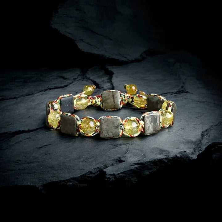 Citrine and pyrite bracelet