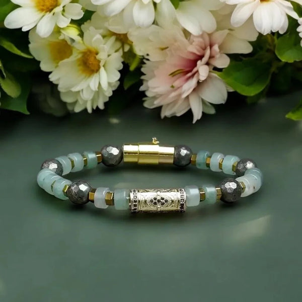 Aventurine Pyrite & Hematite Bracelet: Wealth Manifestor