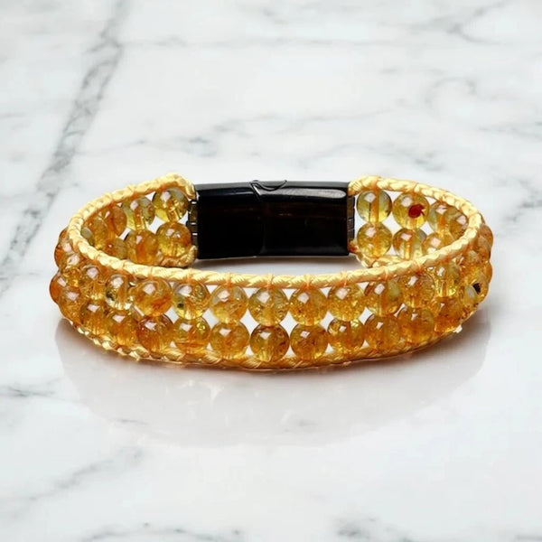 Arrival Of Windfall Citrine Wristband Bracelet
