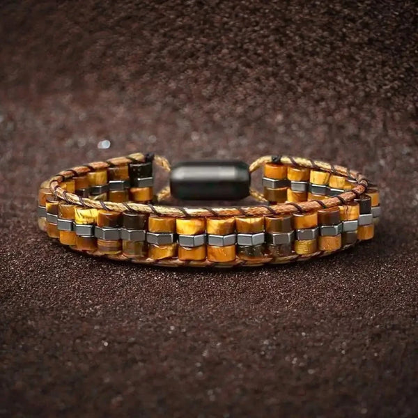 Follow Good Deed Premium Hematite Tiger Eye Bracelet