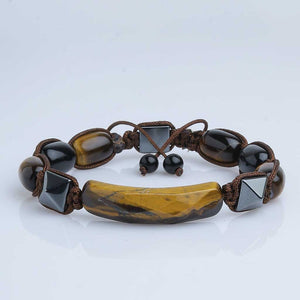 JWF™ Unbridled & Unleashed Tiger Eye Obsidian Agate Prism Bracelet