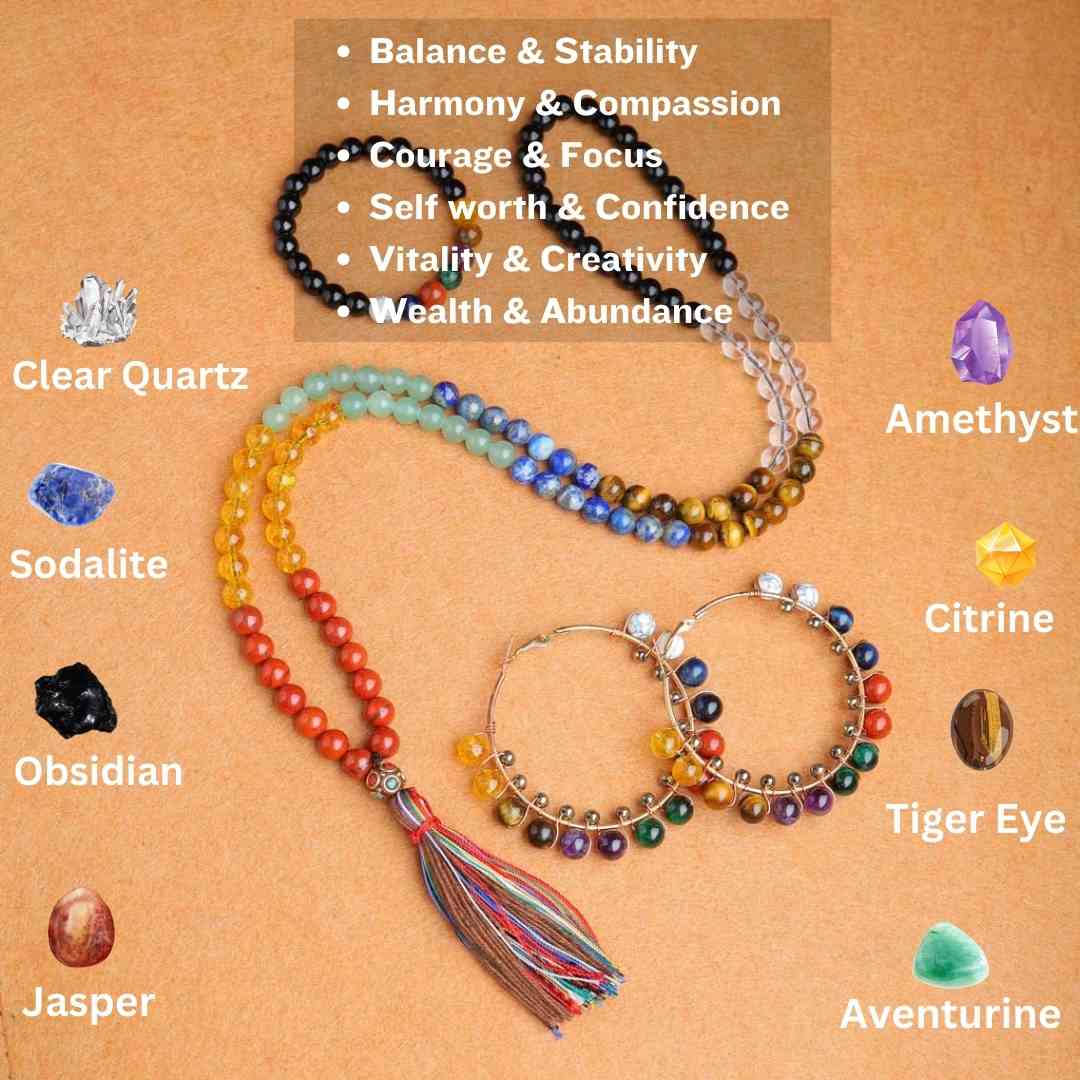 Pristine Vibrance 7 Chakra Jewelry Set