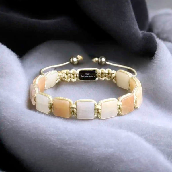 Pristine Elegance Flatbead Yellow Jade Bracelet