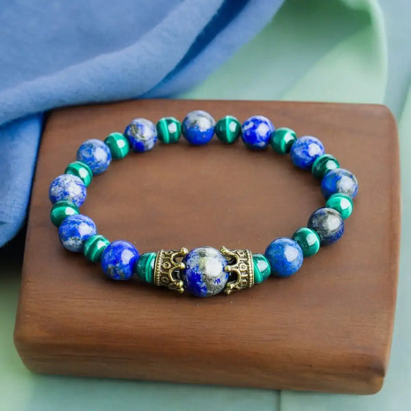 Protective Energy Malachite Lapis Lazuli Bracelet