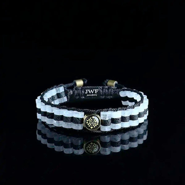 Pure & High Quality Sri Lakshmi Yantra Crystal Quartz (Sphatik) Bracelet