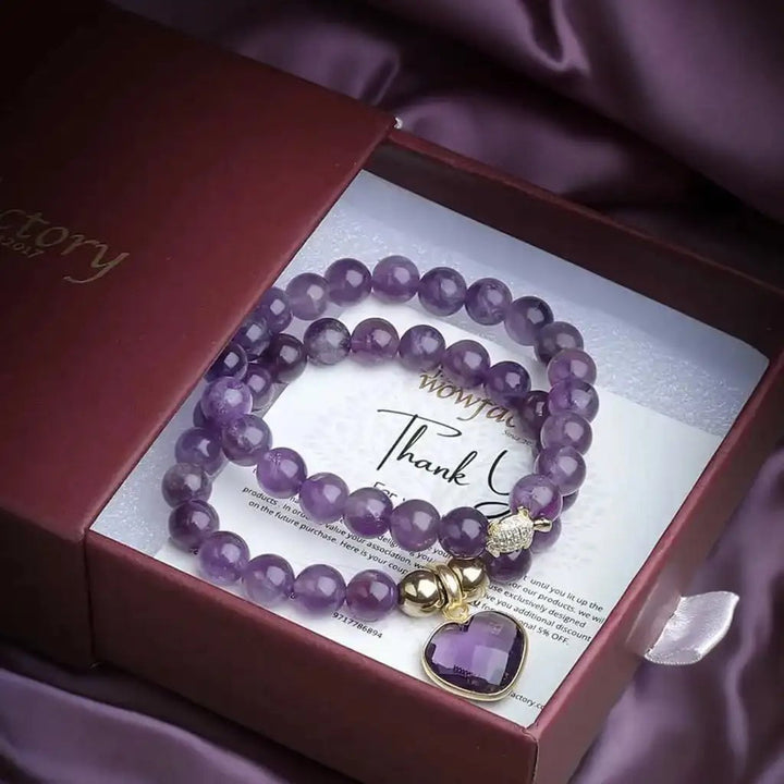 amethyst silver bracelet