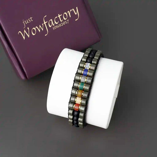 Fusion of Power & Purpose 7 Chakra Pyrite Wealth Bracelet