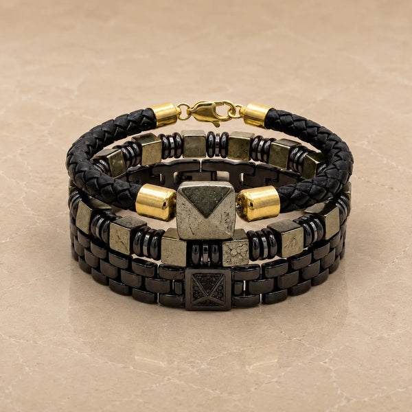 The Capital Stack | Pyrite Men’s Bracelet Stack