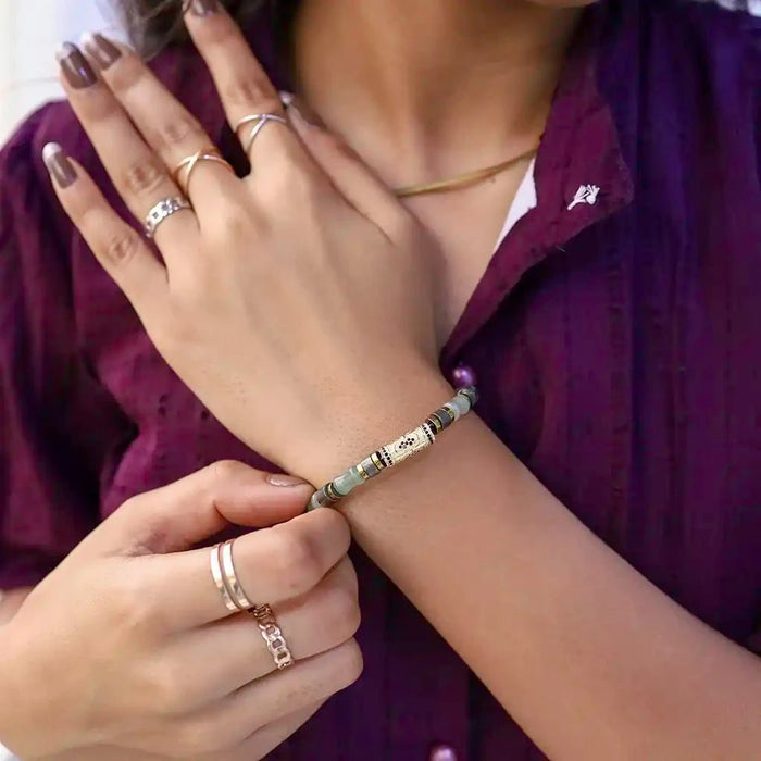 Aventurine Pyrite & Hematite Bracelet: Wealth Manifestor