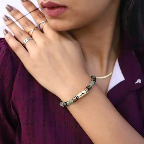 Aventurine Pyrite & Hematite Bracelet: Wealth Manifestor