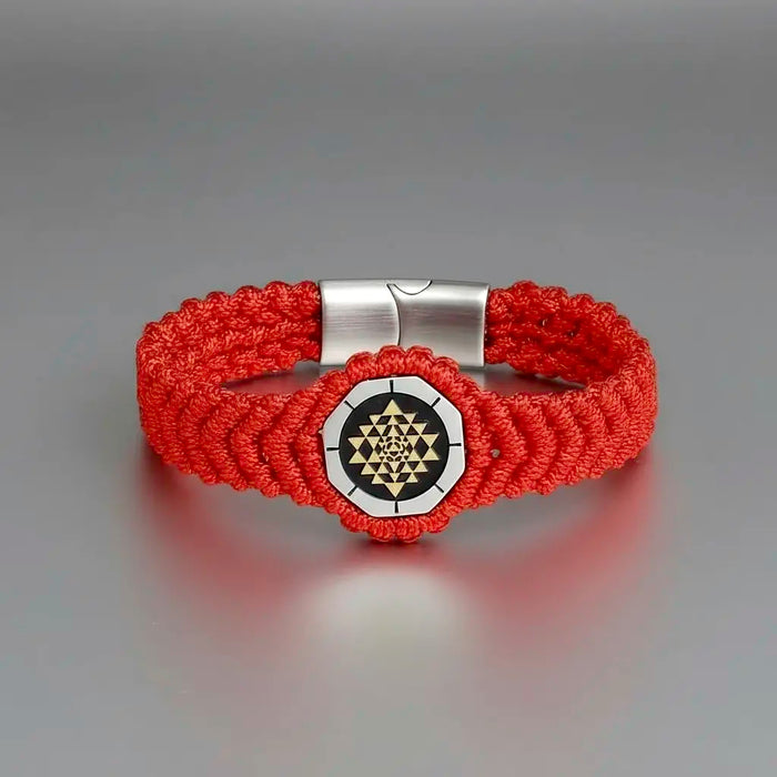 Divine Empowerment Sriyantra Red String Bracelet