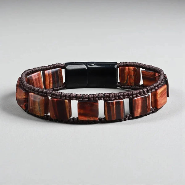 The Magnetic Personality Tiger Eye Flat-bead Bracelet