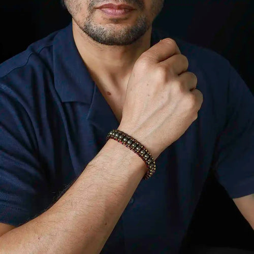 [ LIMITED EDITION ] Rise with Purpose – Pyrite Wristband Bracelet