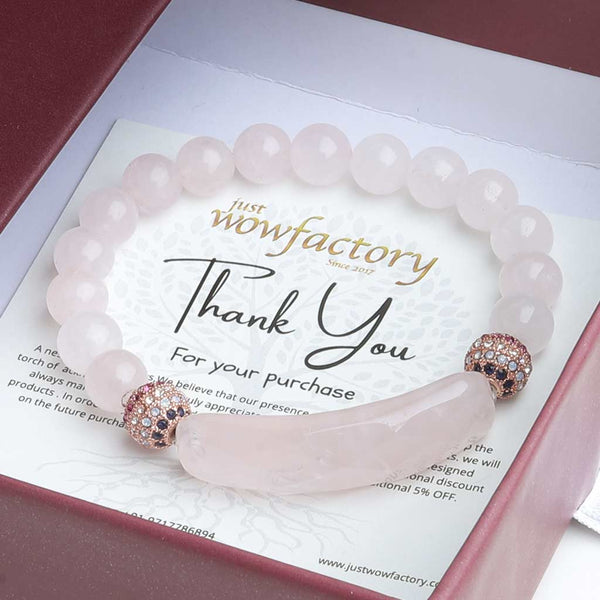 Rose Quartz bracelet for Girls