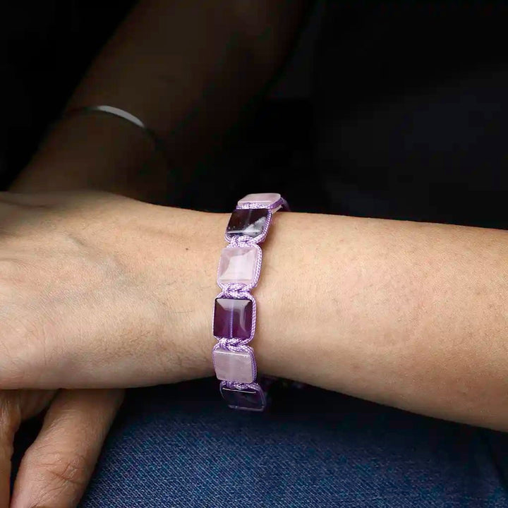 Amethyst rose quartz bracelet