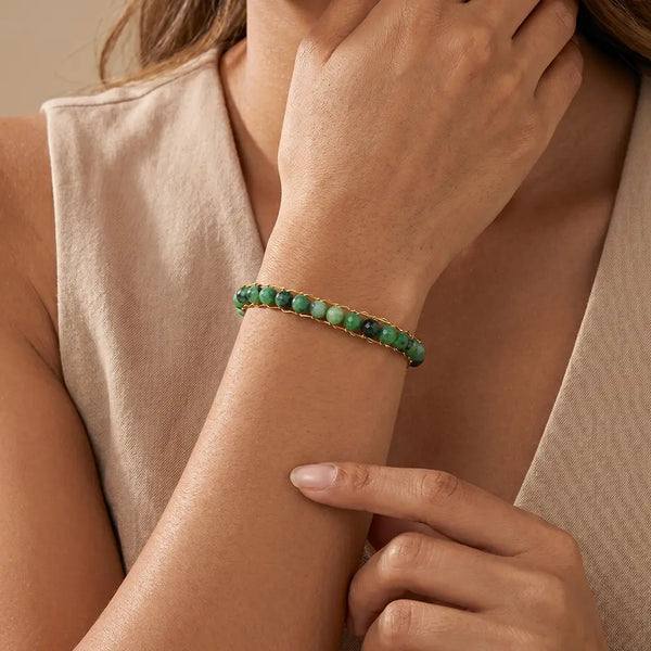 Grace in Growth Ruby Zoisite Bracelet for Women