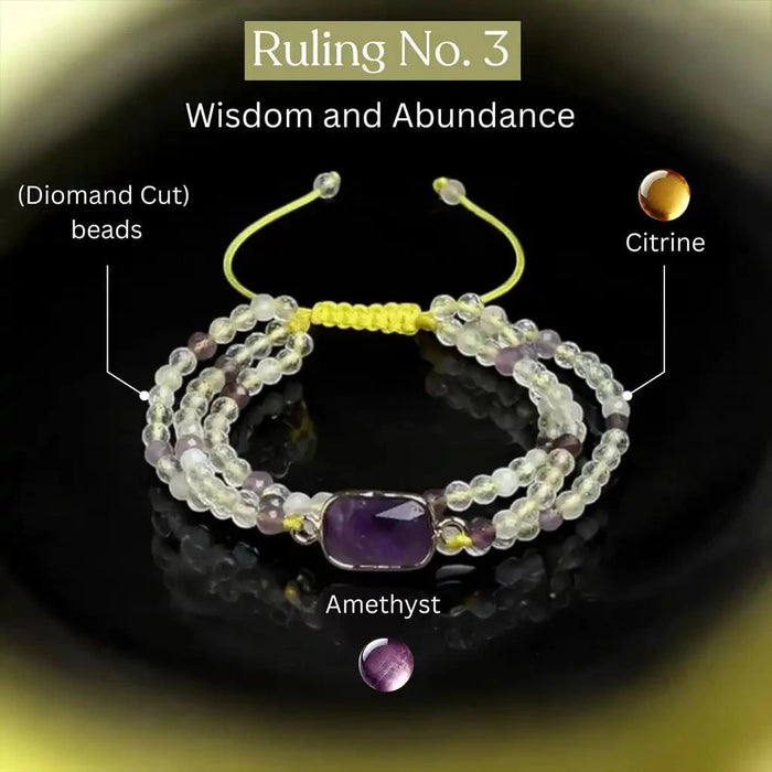 Number 3 Numerology Women Bracelet For Wisdom and Abundance