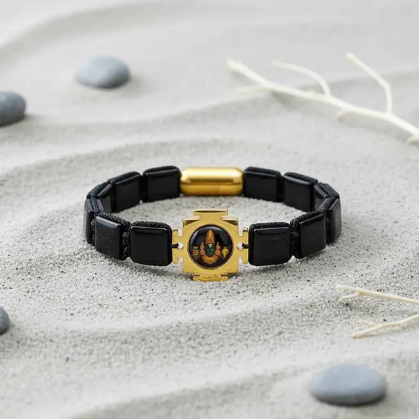 Sacred Calling – Devotional Onyx Flat bead Bracelet