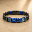 Self Expression Prism Cut Lapis Lazuli Flat bead Bracelet