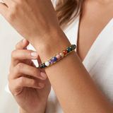 Balance & Alignment 7 Chakra Obsidian Bracelet