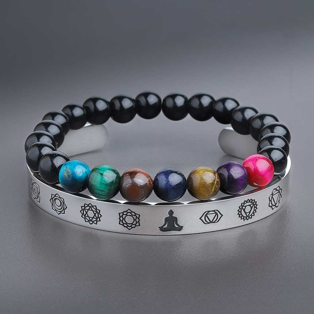 7 Chakras Bracelet - 7 Chakras Bracelet with Heart Charm at 50% OFF ! -  Spiritual Bliss Shop