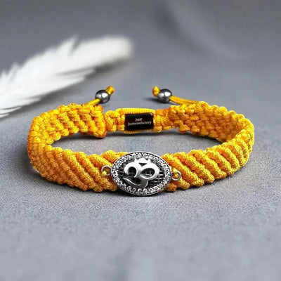 Sacred Connection  925 Silver Aum Solar Plexus Chakra Tribal Bracelet