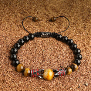 JWF Spirited Awakening Premium  Obsidian Tiger Eye Bracelet