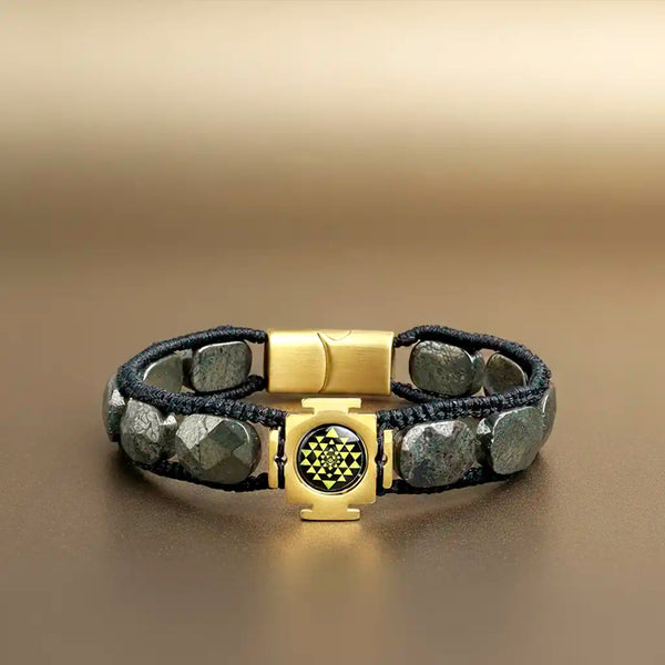 Breaking New Ground In Abundance And Success Sriyantra Pyrite Bracelet