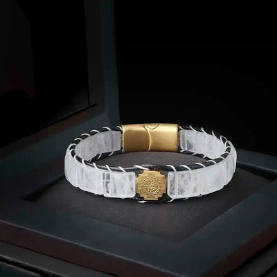 Pure & High Quality Sri Lakshmi Yantra Clear Quartz Wristband Bracelet