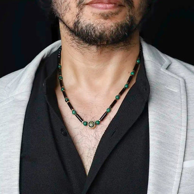 Magnanimous Approach Malachite Sriyantra Necklace