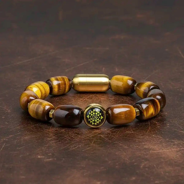 Divine Sanity Sriyantra Tiger Eye Bracelet