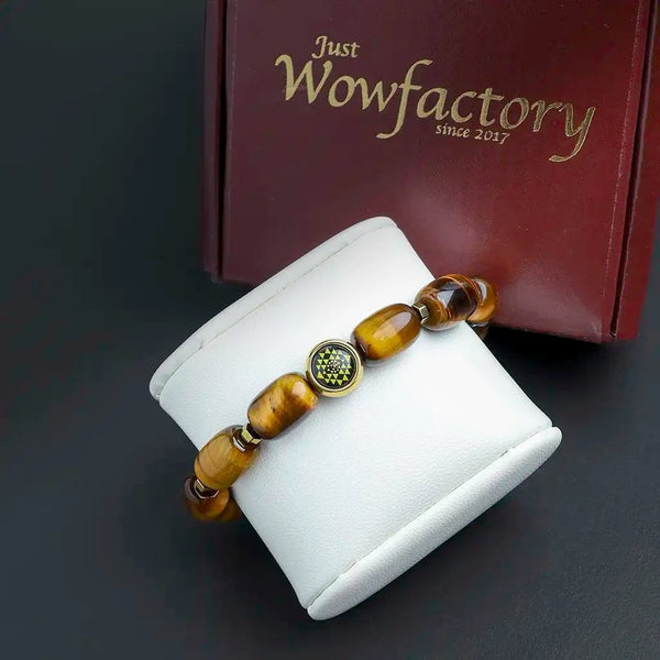 Divine Sanity Sriyantra Tiger Eye Bracelet