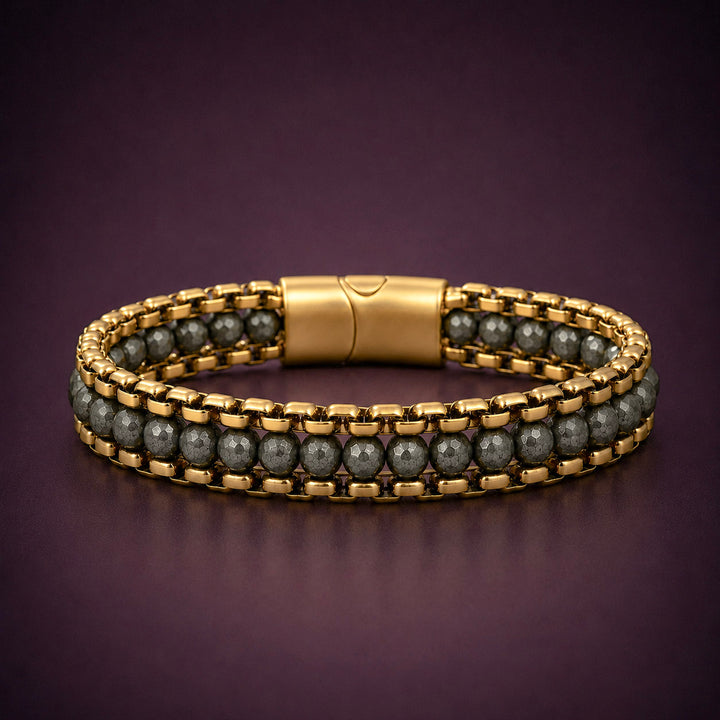 The Status Line Pyrite Stainless Steel Bracelet