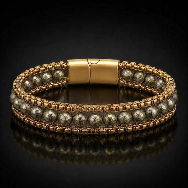 The Status Line Pyrite Stainless Steel Bracelet