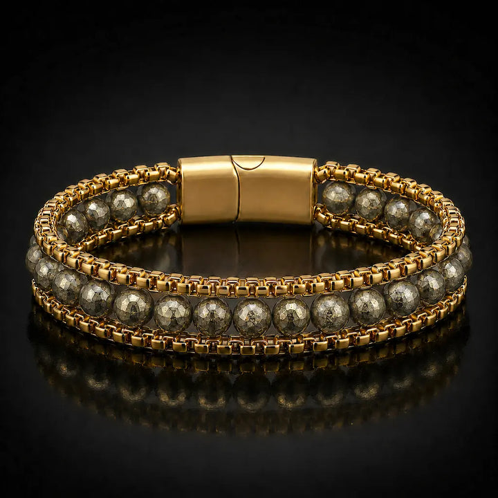 The Status Line Pyrite Stainless Steel Bracelet