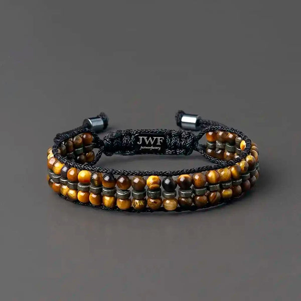 Unparalleled Abundance Tiger Eye and Pyrite Bracelet