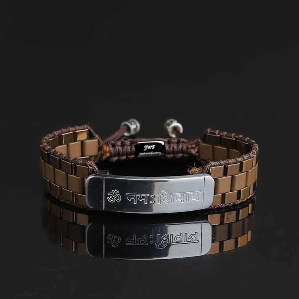 Progressive Thinking  Hematite FlatBead Bracelet